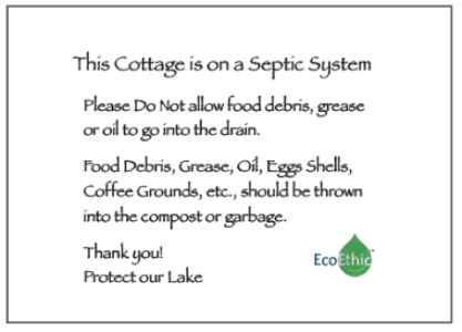 EcoEthic Septic Care Sign Pac (link below)
